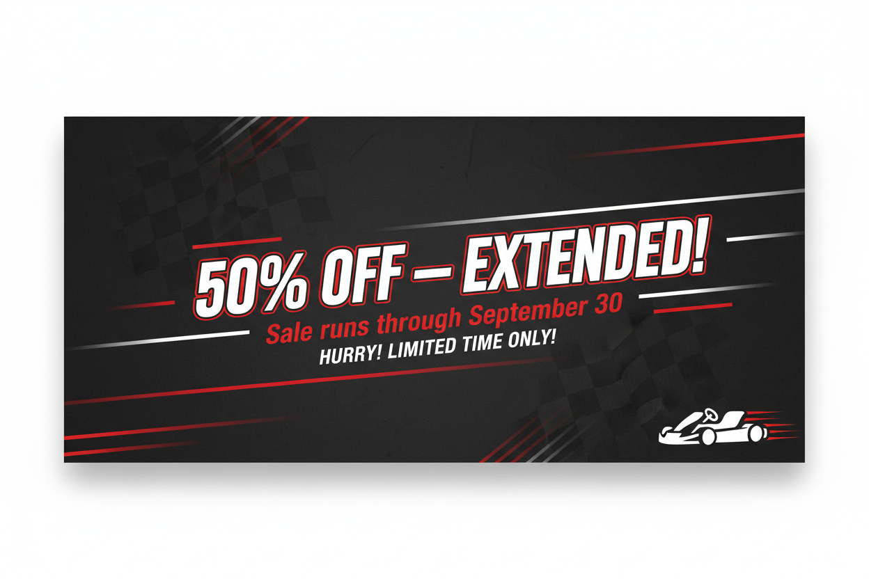 50% Off Extended Sale Banner