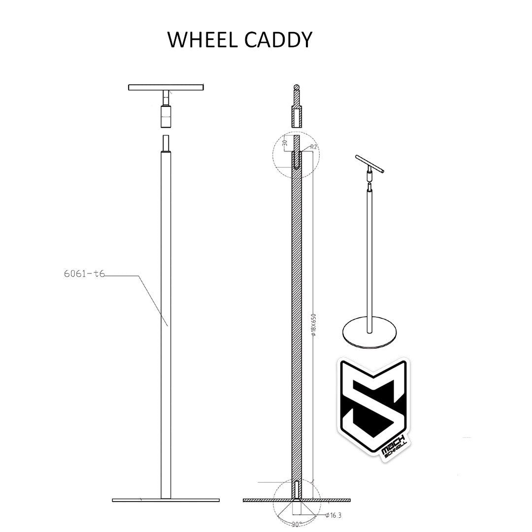 Wheel Caddy (Carries 4 wheels)